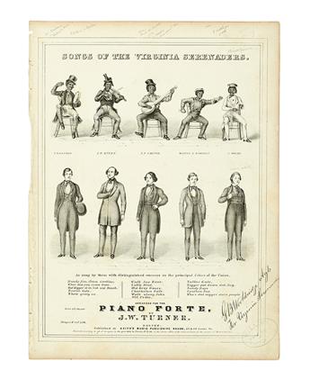 (MUSIC--MINSTRELSY.) Large collection of sheet music including: Original Christy Minstrels * Jim Crow. *